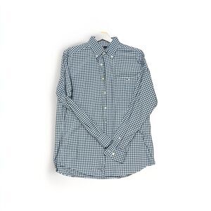 Mens Vineyard Vines Blue Houndstooth Button Front Whale Shirt Sz Large L Preppy